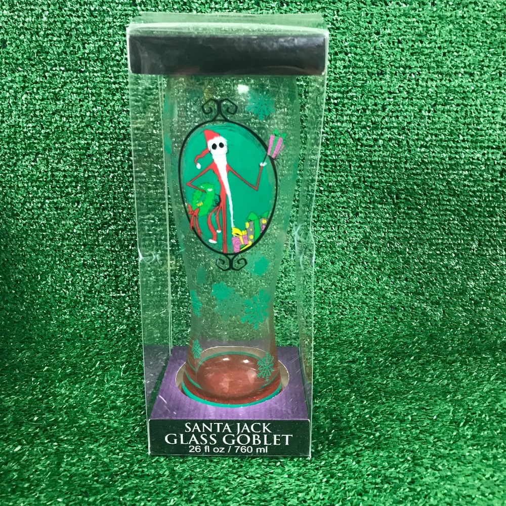 Disney Santa Jack Skellington Glass Cup